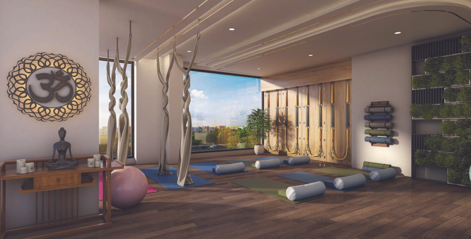 Serene pilates and yoga zone at Emami Aamod